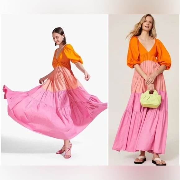 STAUD Dresses & Skirts - Staud Sz L Lightweight Meadow Nylon Maxi Dress - Worn Once